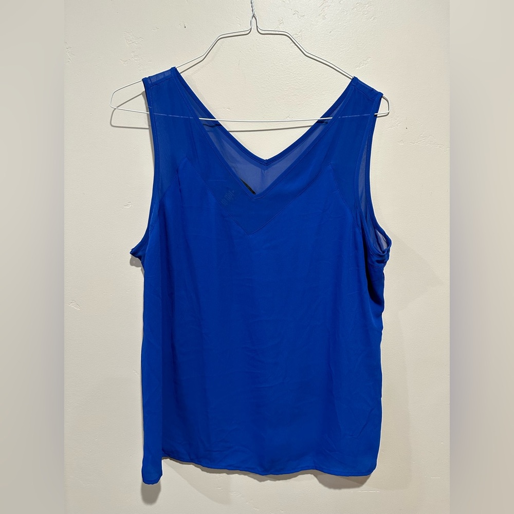 INC sheer-trim top